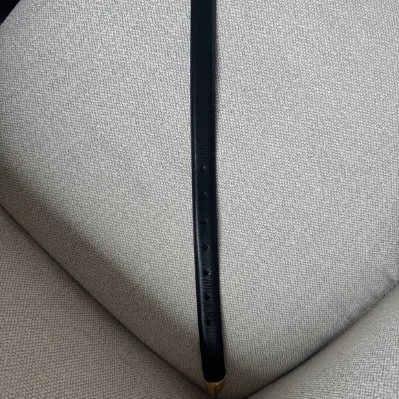 NWOT MADEWELL Women’s Triple Metal Keeper Belt True Black Gold Leather Size XL - Picture 13 of 16